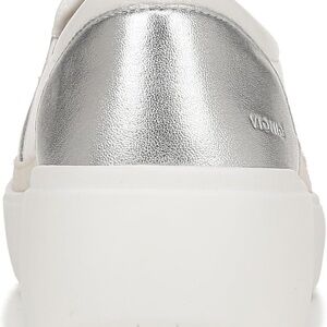 Stylish Women's Silver and White Sneakers Size 9 WIDE
